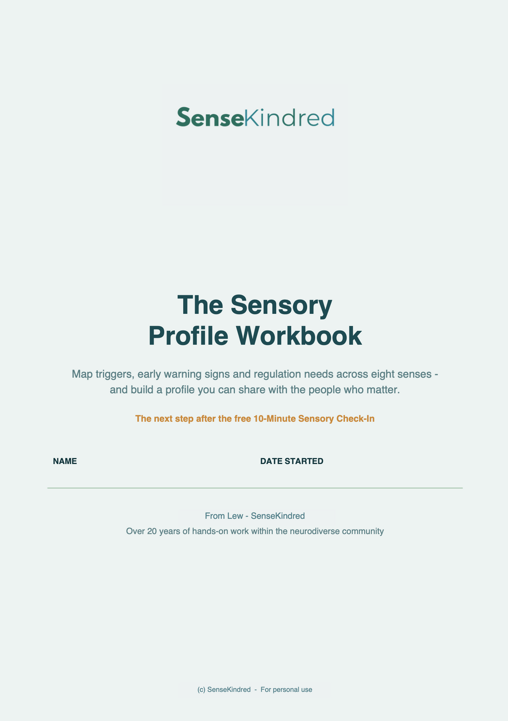 The Sensory Profile Workbook