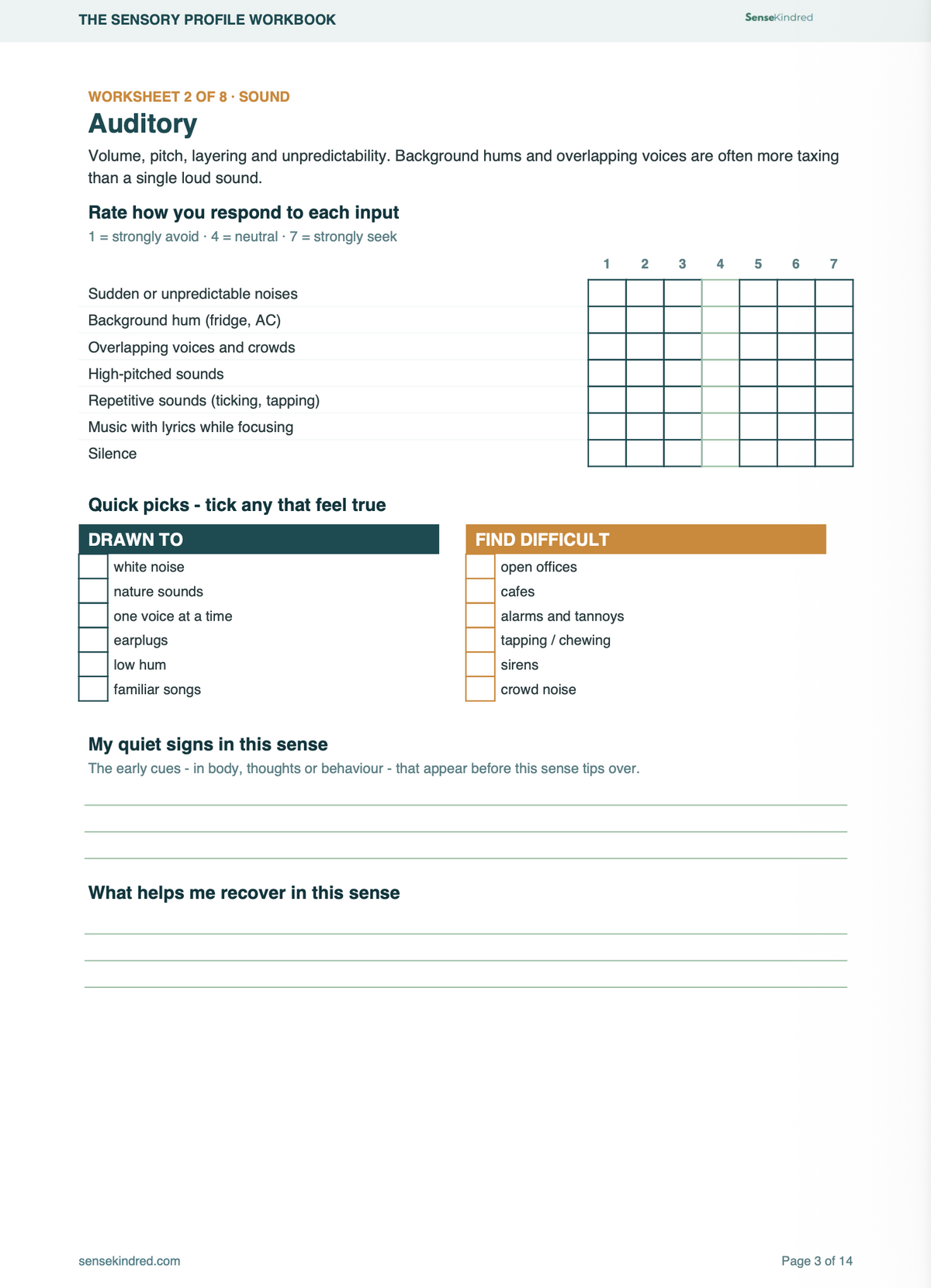 The Sensory Profile Workbook